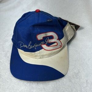 Dale Earnhardt Jr #3 nascar racing men’s baseball hat cap white blue Delco